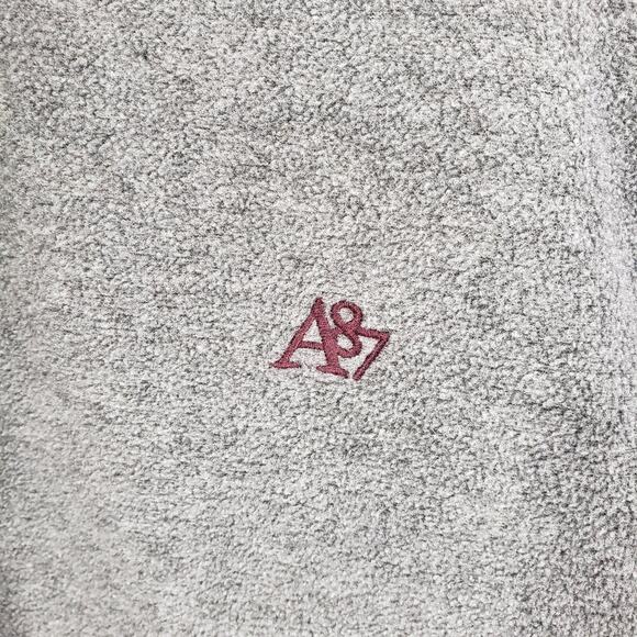 Aeropostale Men's Maroon Gray 1/4 Zip Fleece Sweatshirt1 Jacket Size XL - Picture 6 of 15